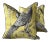 Zoffany Darnley Toile-Tigers Eye Chartreuse and Gray Down Filled Pillows - a Pair For Sale