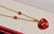 Aaron Basha 18k Gold Diamond Enamel Ladybug Puffy Heart Pendant Necklace For Sale - Image 13 of 14