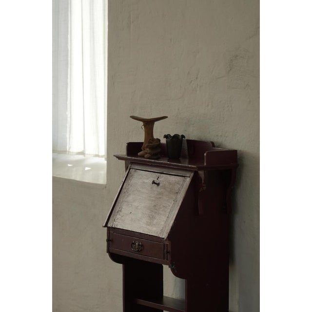 Rustic Vintage Drop-Front Painted Secretaire, 1920s For Sale - Image 3 of 18