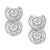 1 Carat, Cluster Stud Earrings 14 Karat White Gold Post Back, Great Value For Sale - Image 17 of 18