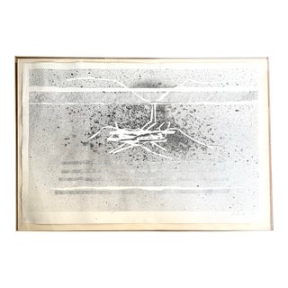 Barbara Beck Framed 1978 Painting on Paper in Shadow Box - Signed/Dated/Acrylic Shadow Box Frame For Sale