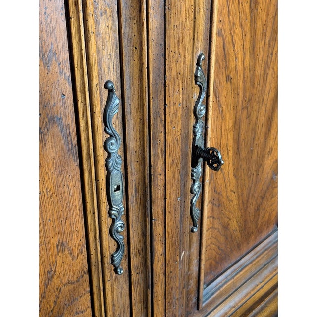 Wood Century Furniture Walnut Flip-Top Bar Cabinet Server With Black Laminate For Sale - Image 7 of 15