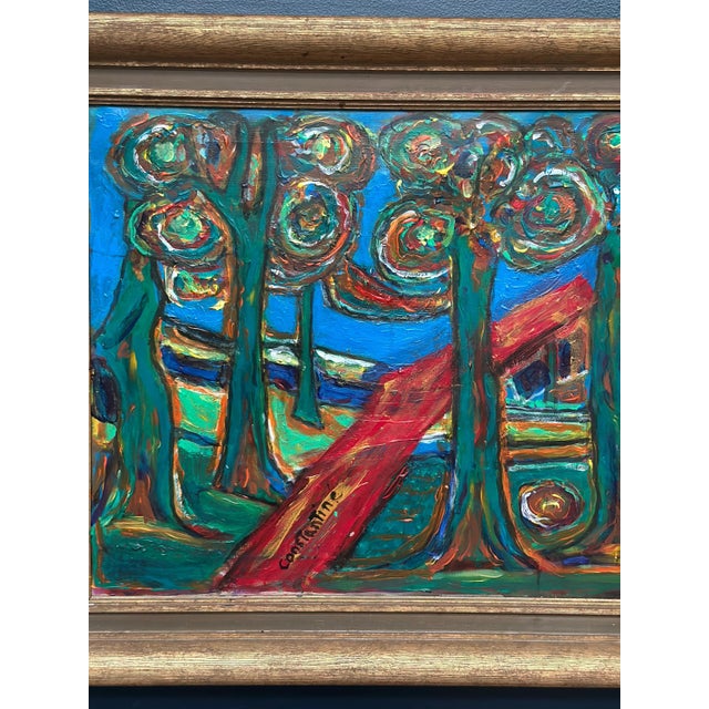 Constantine, Coloristic Composition, 1950s, Oil Painting on Canvas, Framed For Sale - Image 4 of 18