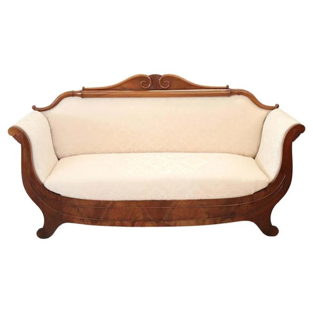 Large Carved Walnut Sofa, 1820s For Sale - Image 9 of 9