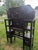 Vintage Arts & Crafts Geometric Smoking Cabinet & Pipe Rack Etagere Console For Sale - Image 4 of 18