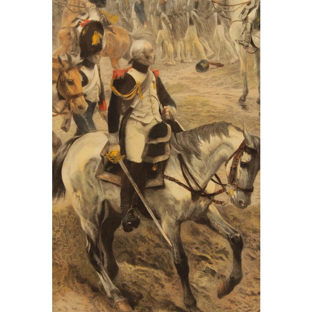 Vintage Engraving After Richard Canton Woodville, 'Napoleons Old Guard 1815' For Sale - Image 4 of 13