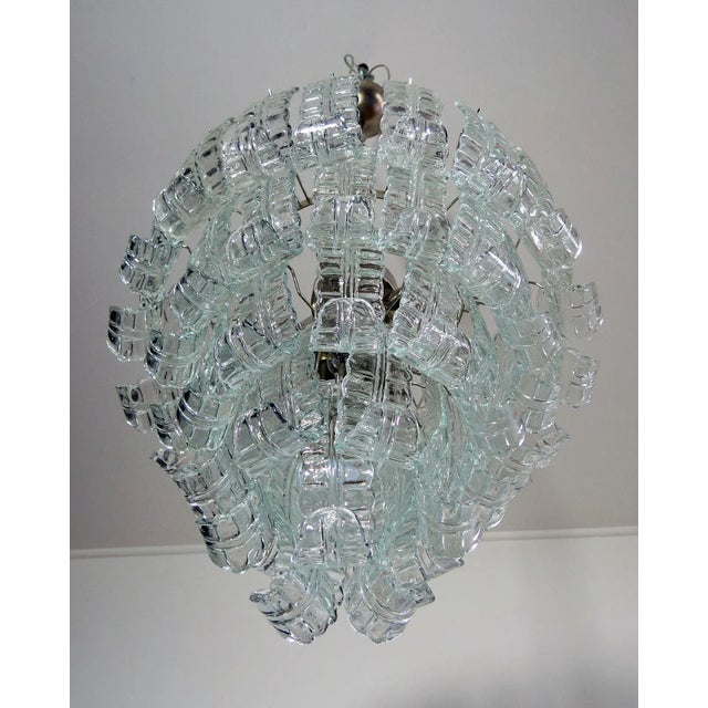 Vintage Italian Murano Glass Chandelier, 1984 For Sale - Image 4 of 12