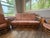 Mid-Century Modern Vintage Six-Strand Square Pretzel Rattan Sofa + Pair of Lounge Chairs, Style of Paul Frankl For Sale - Image 3 of 14