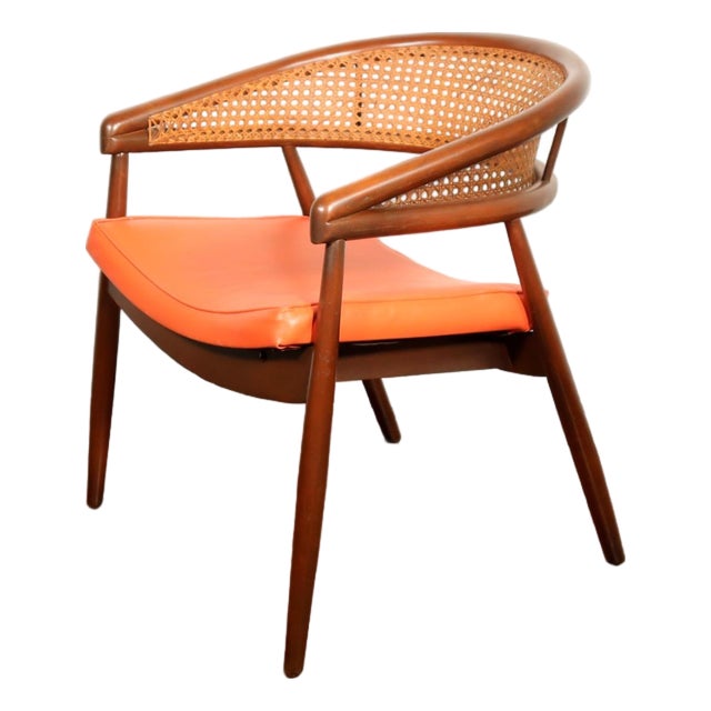 Vintage James Mont King Cole Style Bentwood Cane Arm Chair Mid Century Modern Retro 60's 70's Beech Wood For Sale