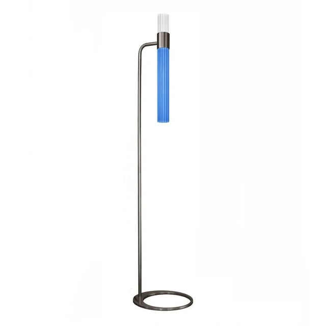 Sbarlusc floor lamp by luce tu. Dimensions: 149 x 32.5 cm materials: brass and glass sbarlusc in milanese dialect...