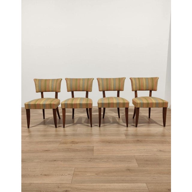 1940s Vintage Italian Chairs in Walnut, 1940s, Set of 4 For Sale - Image 5 of 10