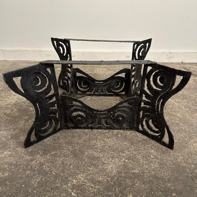 Brutalist Whimsical Torch Cut Side Table Smoked Glass Sculpted Metal For Sale - Image 12 of 12