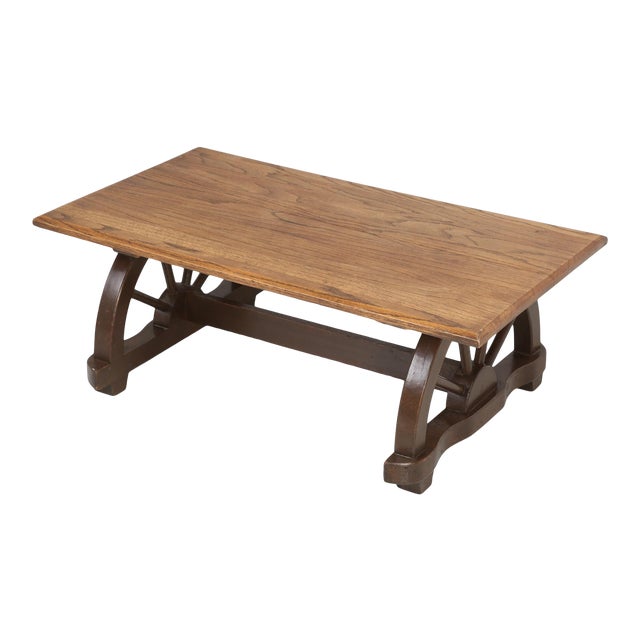 1950s American Western Ranch Oak Table Chairish