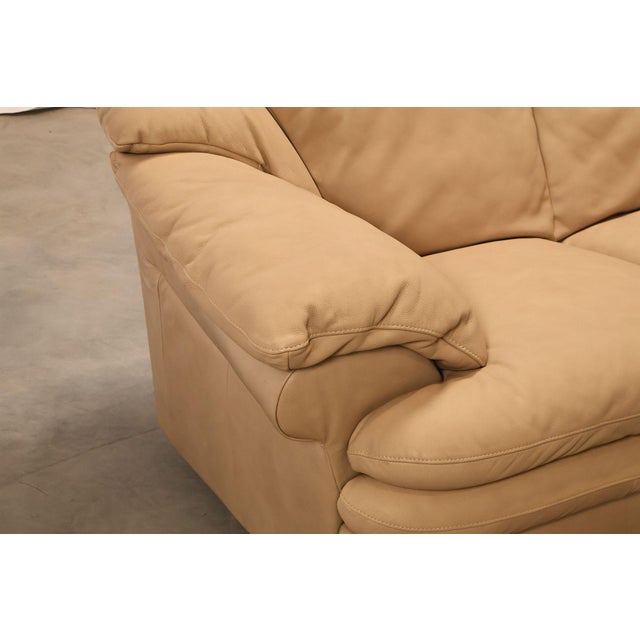 Early 21st Century Italian Made Leather Sectional Sofa With Chaise For Sale - Image 5 of 18