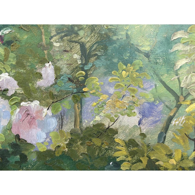 Alexandre Guelle, Flower Garden, 1911, Oil Painting on Canvas, Framed For Sale - Image 11 of 18
