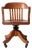 Antique Gunlock Banker's Swivel Desk Chair For Sale