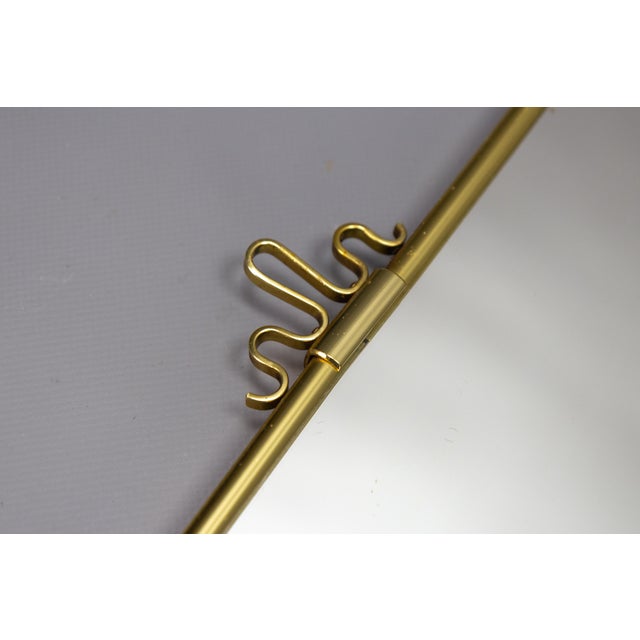 Mid-Century German Modern Brass Frame Wall Mirror from Lenzgold, 1964 For Sale - Image 4 of 18