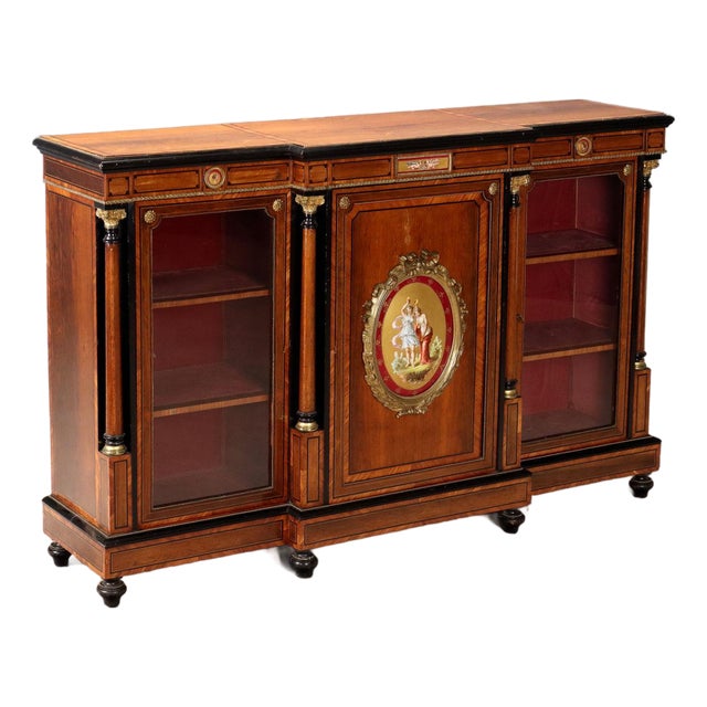 Antique English Victorian Credenza For Sale