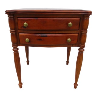 Vintage Sheraton Style Two Drawer Nightstand or Side Tablenight For Sale