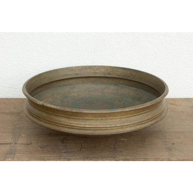 Large 24" Dm Antique Golden Bronze Urli Pot For Sale - Image 4 of 9