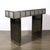 Modernist Mirrored & Polished Steel Console Table W/ Brutalist Tile Motif For Sale - Image 17 of 18