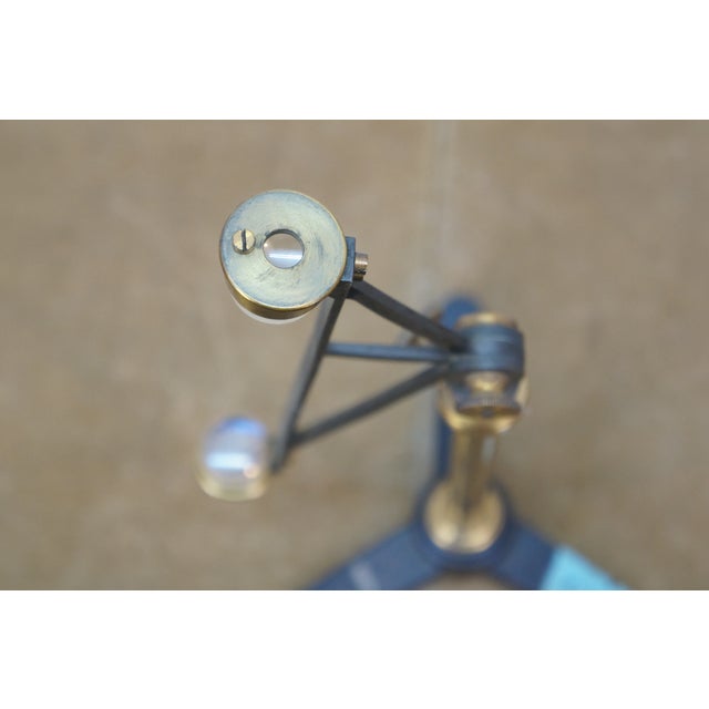 Early 20th Century Antique Max Kohl Chemnitz Germany Brass Iron Optical Polariscope Scope 15" For Sale - Image 5 of 17