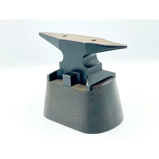 Metal Mid-Century Bronze Jewelry Anvil Paperweight Sculpture, 1950s For Sale - Image 7 of 10