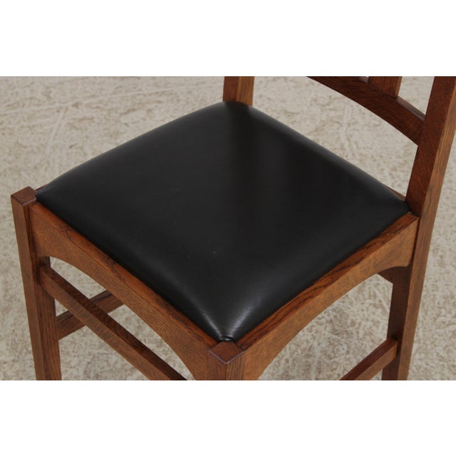 Set of 6 Stickley Harvey Ellis Mission Oak Dining Chairs For Sale - Image 11 of 16