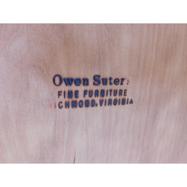 Late 20th Century Owen Suter's Chippendale Style Blind Door Mahogany Corner Cabinet 81"h X 52"w For Sale - Image 5 of 13