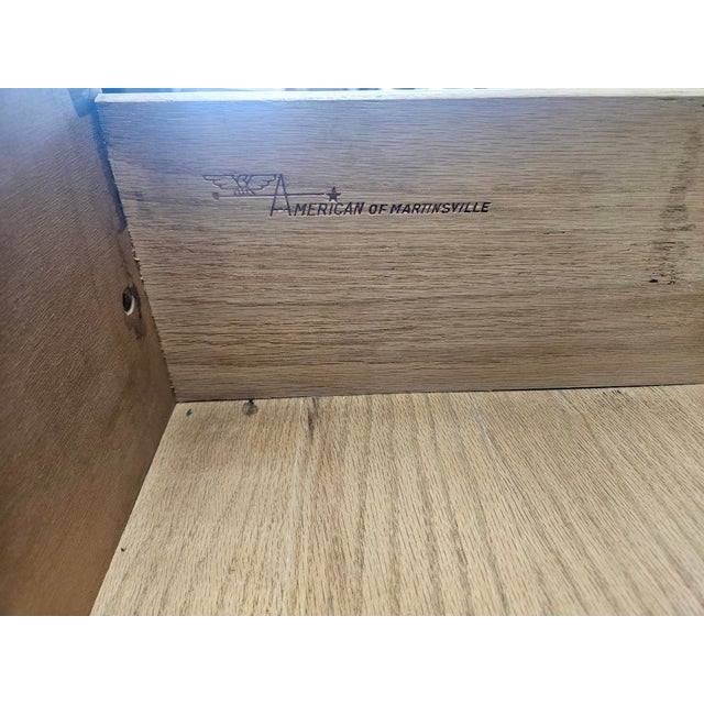 Mid 20th Century American of Martinsville Highboy Dresser For Sale - Image 11 of 14