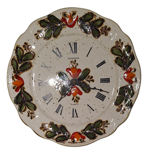 Vintage Ceramic Wall Clock from Dugena, 1970s