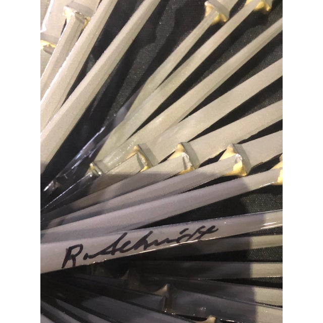 Gray Mid-Century Ron Scmidt Brutalist Nail Wall Sculpture For Sale - Image 8 of 9