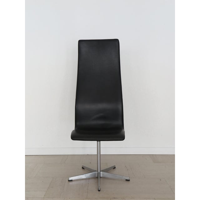 Mid-Century Modern Scandinavian Swivel Oxford Office Chair by Arne Jacobsen for Fritz Hansen, 1960s For Sale - Image 3 of 15