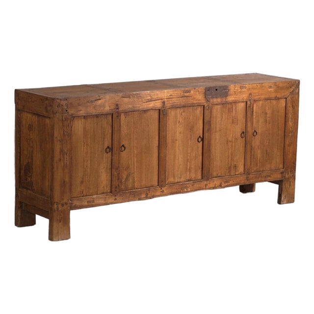Antique Low Sideboard in Pine For Sale