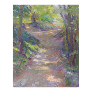 Late 20th Century Plein Air Impressionist Woodland Landscape Painting