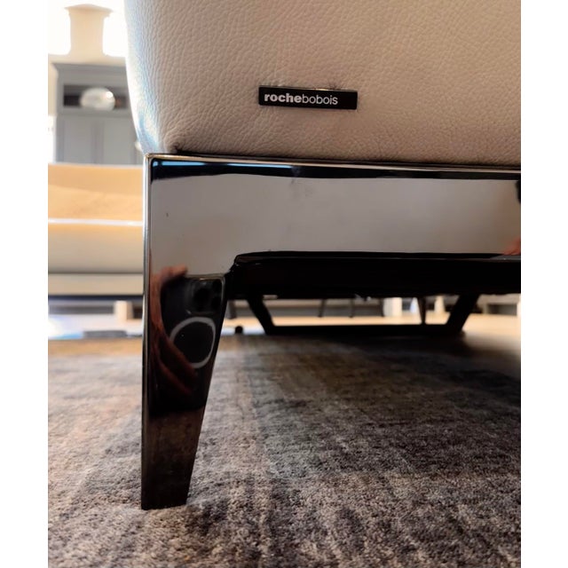 Roche Bobois Connexe Corner Sectional in Soave Leather - Gris Nuage For Sale - Image 15 of 17