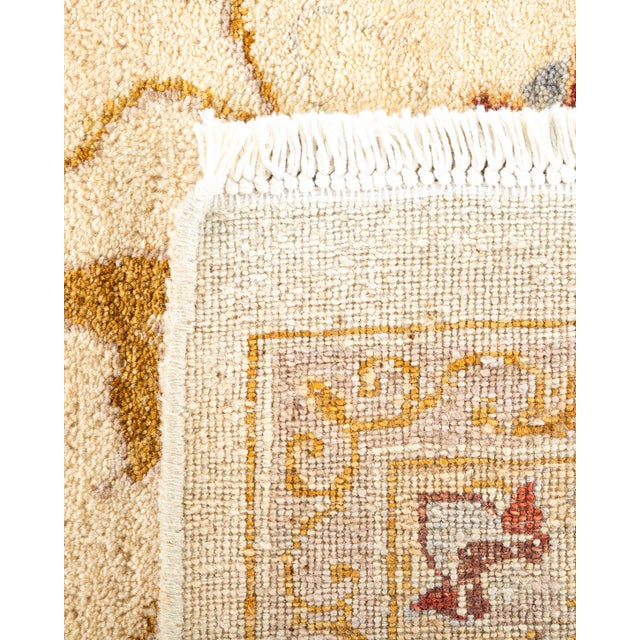 2000 - 2009 Mogul, One-of-a-Kind Hand-Knotted Area Rug in Ivory, 9' 1" x 12' 1" For Sale - Image 5 of 8
