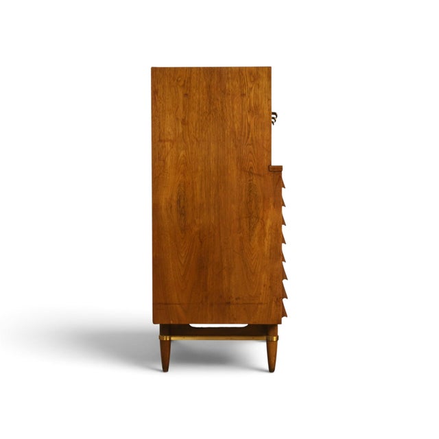Merton Gershun for American of Martinsville Dania Vintage Mid Century Modern Highboy Dresser C. 1960s For Sale - Image 13 of 14