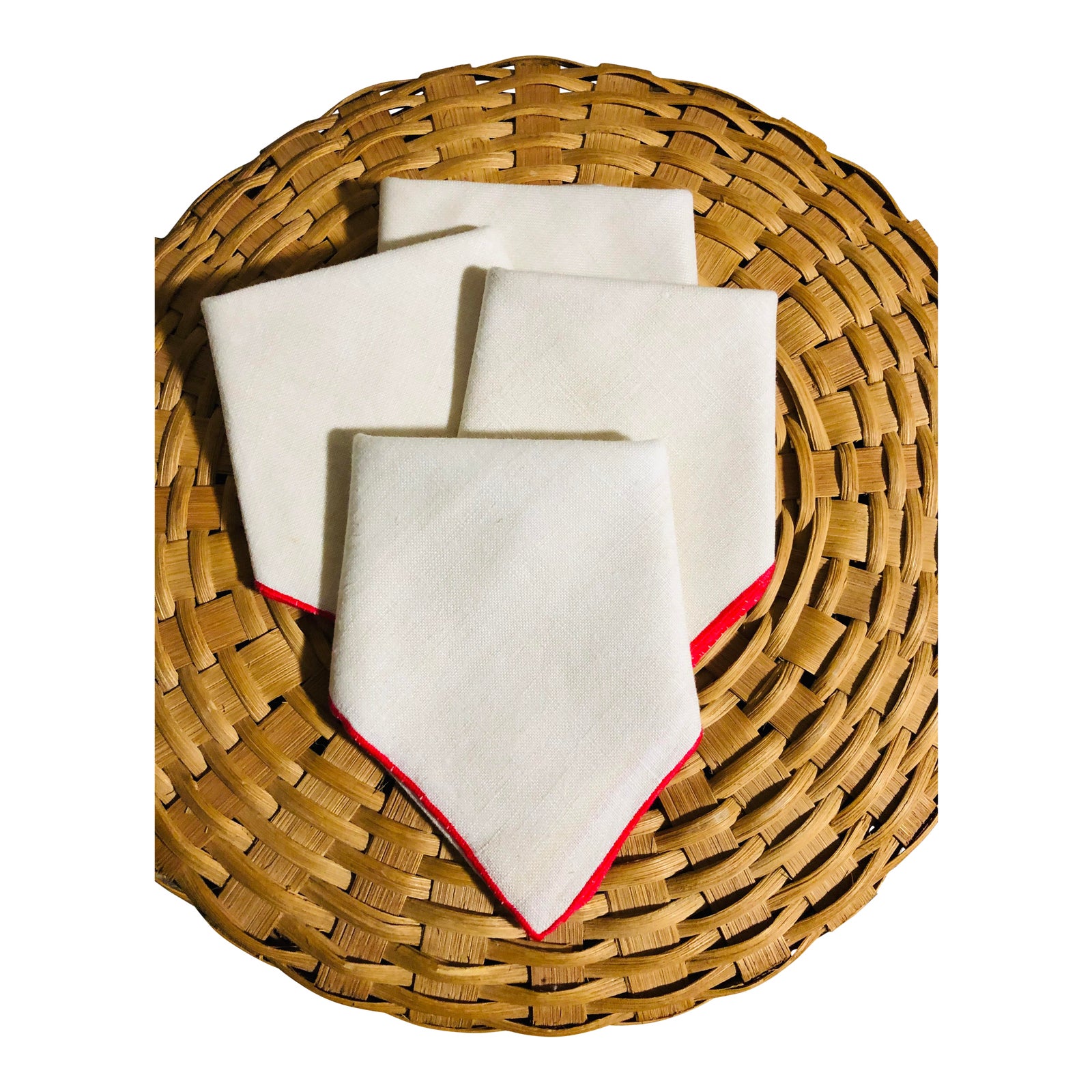 Vintage French Linen Napkins Set of 4 Chairish