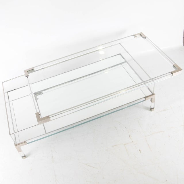 Mid-Century Modern Coffee Table with Display Case, 1980s For Sale - Image 3 of 16