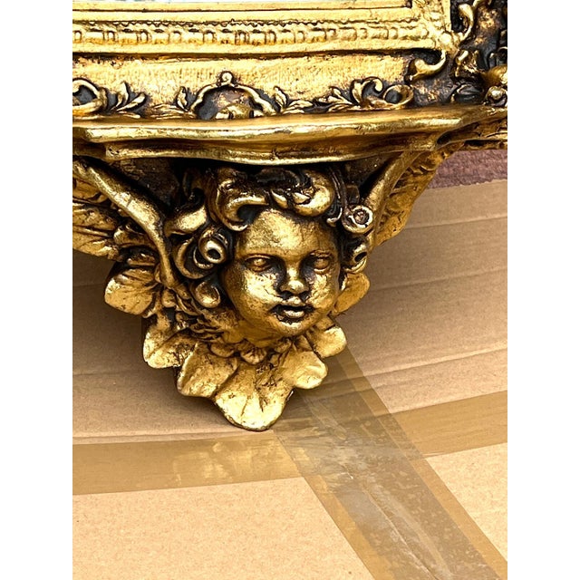 1940s Vintage Baroque Style Putti Mirror, 1940s For Sale - Image 5 of 9