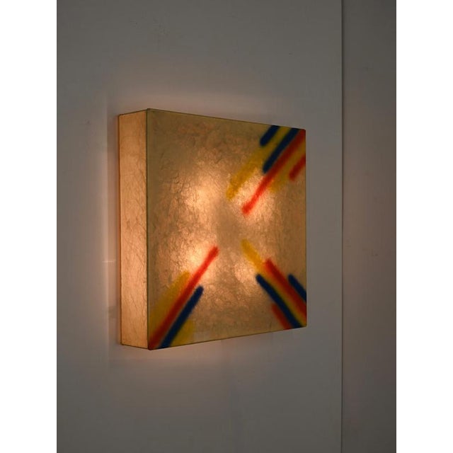 Metal Large Pop Art Square Cocoon Wall or Ceiling Light by Castiglioni for Flos, Italy, 1960s For Sale - Image 7 of 13