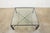 Diego Giacometti Vintage 1980s Giacometti Style Forged Aluminum/Faux Verdigris Square Glass Coffee Table For Sale - Image 4 of 11
