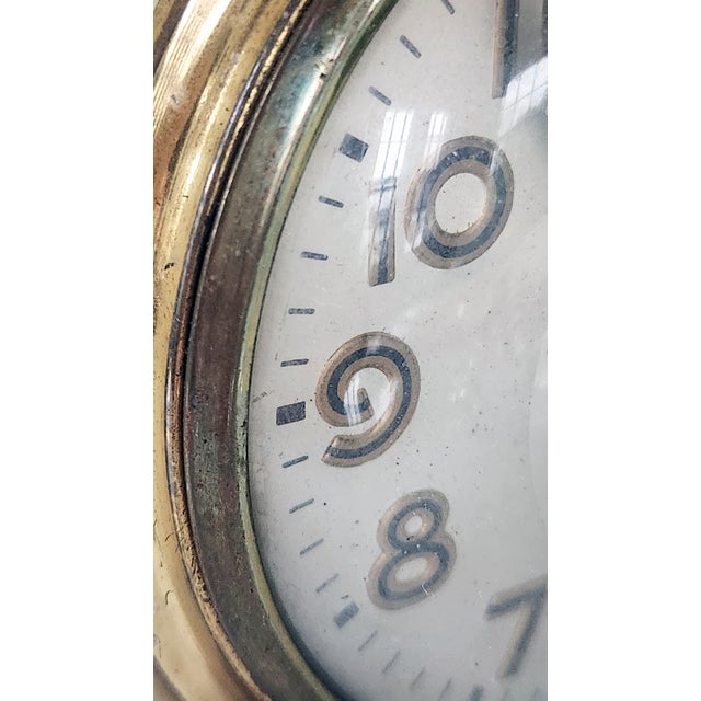 1930s Art Deco Onyx Desk Clock by Sessions – Electric Stone Mantle Clock, Brass Bezel For Sale - Image 9 of 18