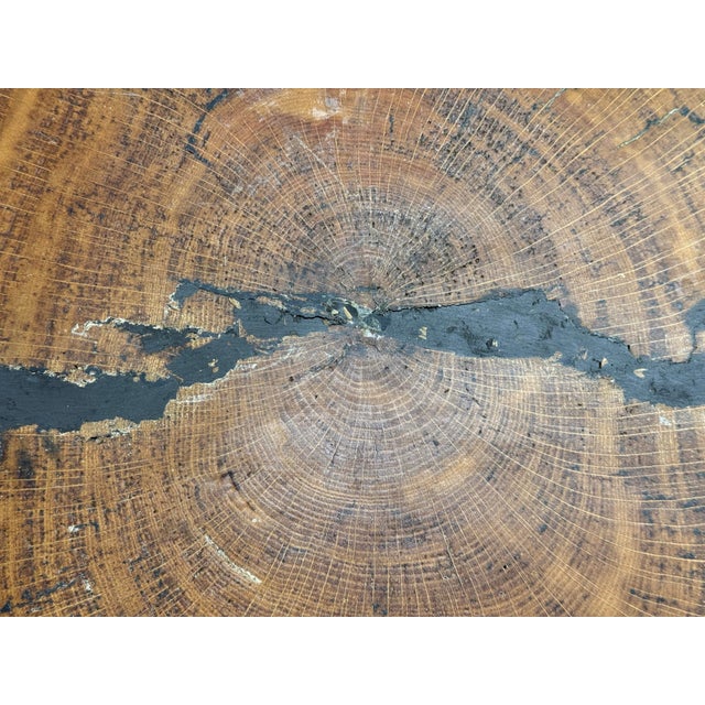 Live Edge Wood Slab Coffee Table For Sale - Image 9 of 12