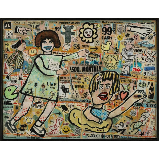 "Swept Away" Abstract Modern Original Contemporary Mixed-Media Collage by Brian McDonald. For Sale