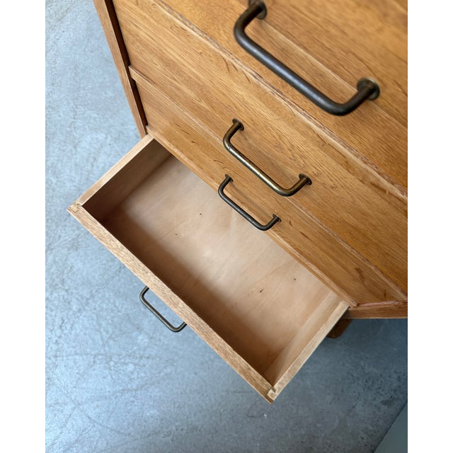 Small Vintage Chest of Drawers in Oak, 1960s For Sale - Image 10 of 15