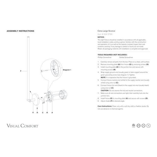 Metal Kelly Wearstler for Visual Comfort Signature Cona Large Sconce in Polished Nickel For Sale - Image 7 of 7