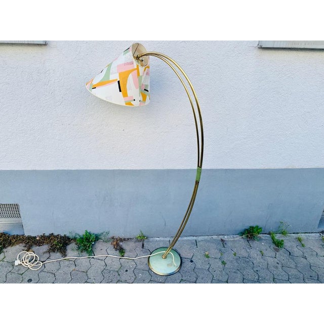 Mid-Century Brass Floor Lamp, 1950s For Sale - Image 4 of 17