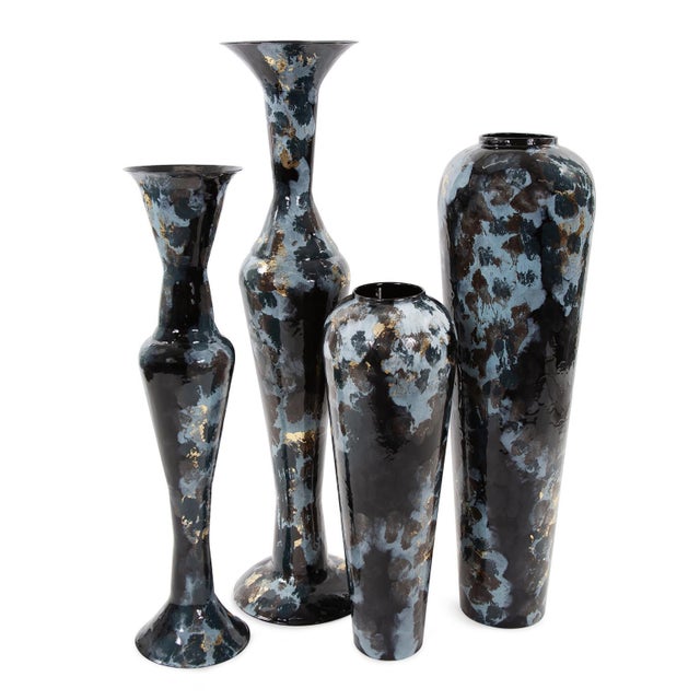 Metal Oceanique Iron Torpedo Vase- Tall For Sale - Image 7 of 10